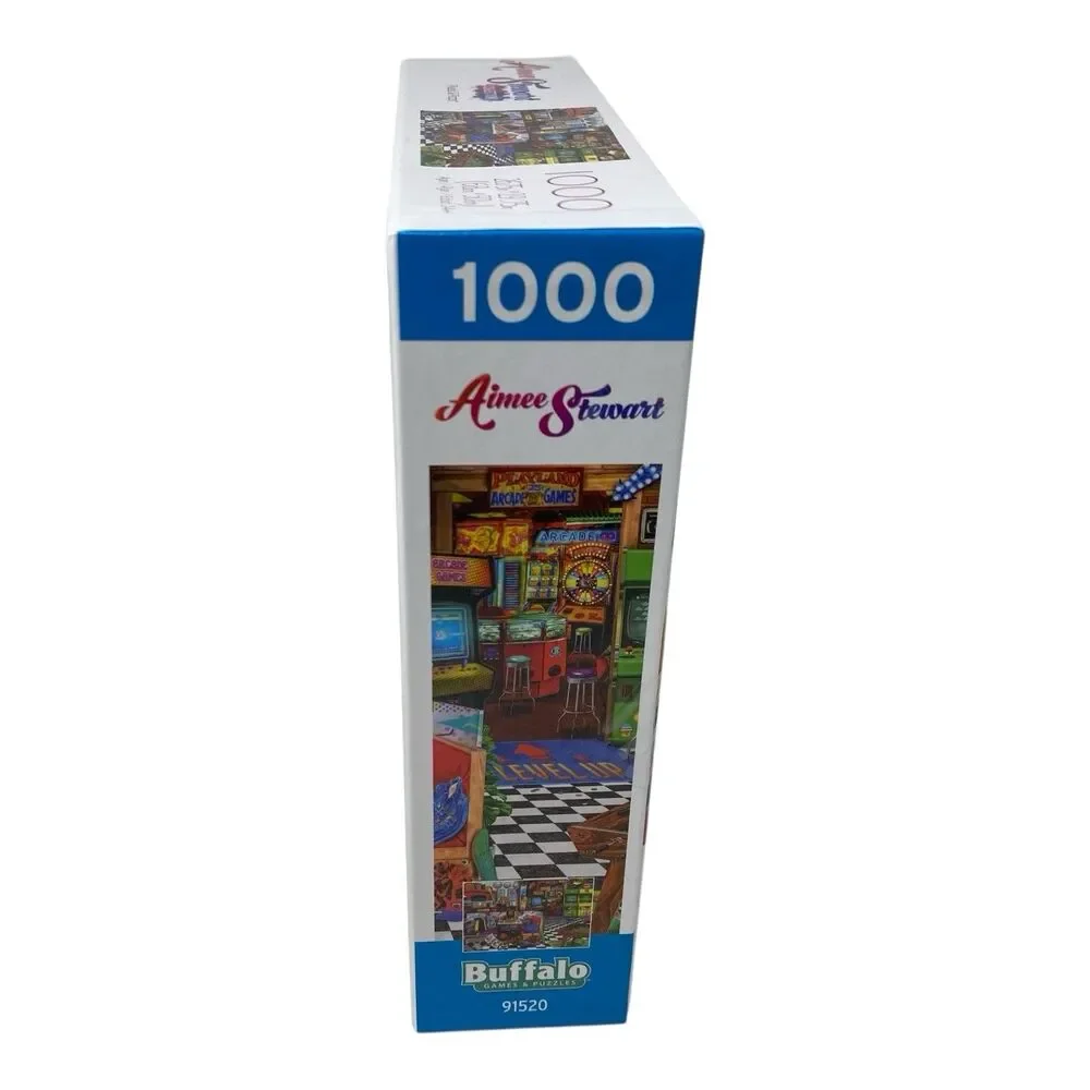 Buffalo Games Aimee Stewart Pixels & Pizza 1000 Pc Jigsaw Puzzle Retro Arcade